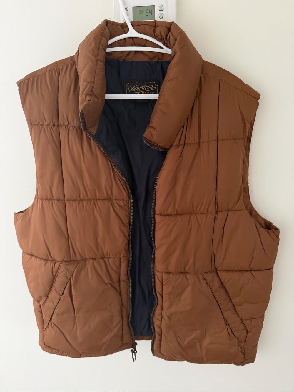 American Eagle Outfitters Brown Quilted Puffer Vest